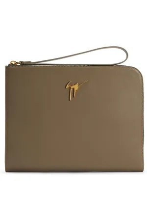 Giuseppe Zanotti Fabian logo-plaque leather pouch