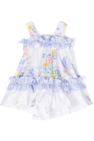Lapin House Floral-print ruffled minidress