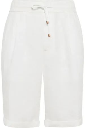Brunello Cucinelli Drawstring linen bermuda shorts