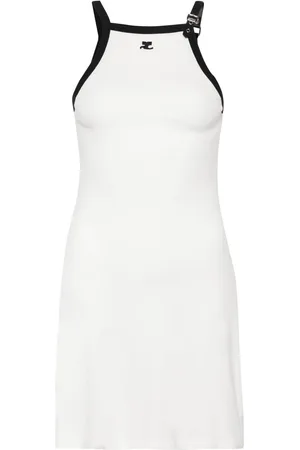 Courrèges Logo-appliqu?? mini dress