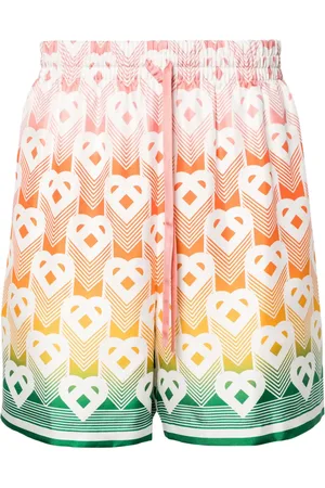 Casablanca Gradient Heart silk shorts
