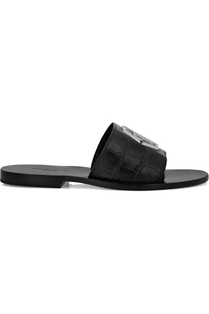 Philipp Plein Logo-plaque leather sandals