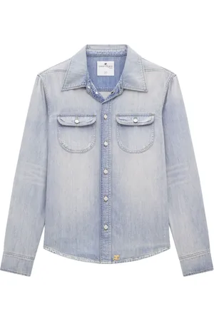 Courrèges Logo-appliqu?? denim shirt