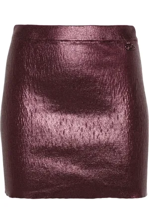 Diesel BR-M-Onerva foiled mini skirt
