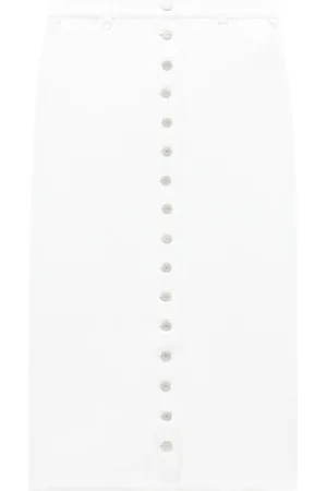 Courrèges Multiflex patent-finish midi skirt