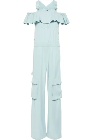 Moschino Ruffle-detail cold-shoulder jumpsuit
