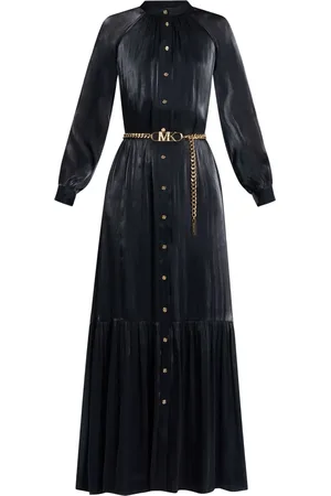 Michael Kors Long-sleeve belted maxi shirtdress