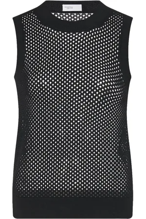 ROSETTA GETTY Pointelle fine-knit midi dress