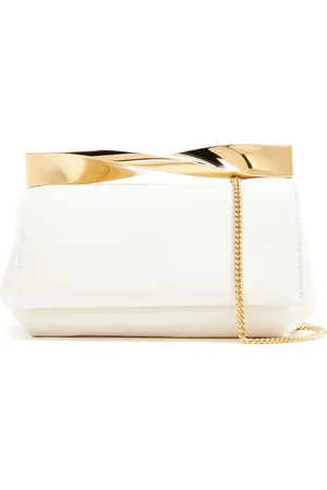 Aquazzura Twist leather clutch bag