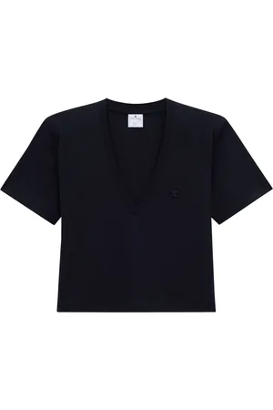 Courrèges Logo-appliqu?? cotton T-shirt