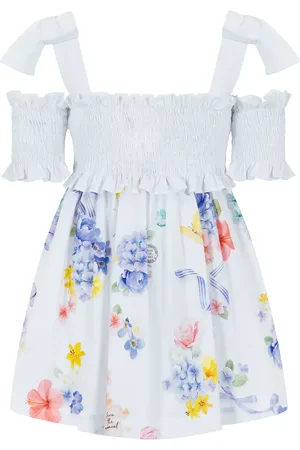 Lapin House Floral-print smock dress