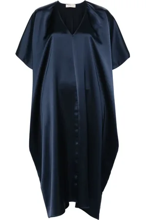 BLANCA Satin shift midi dress