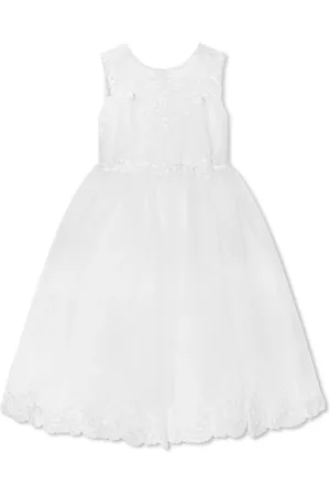 Sarah Louise Embroidered sleeveless flared dress