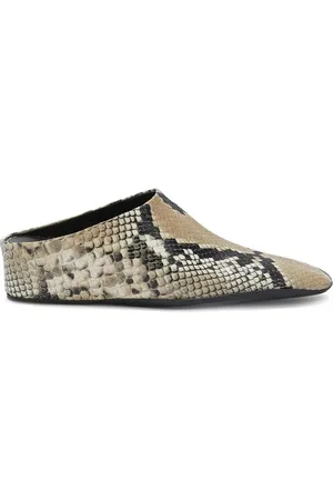 Jil Sander Snakeskin-effect leather mules