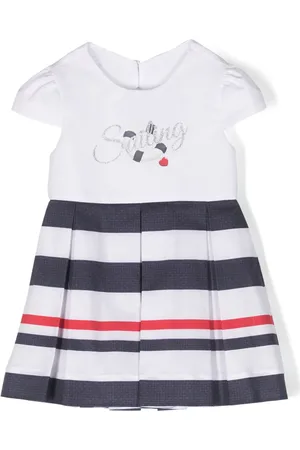 Lapin House Stripe-pattern cotton dress