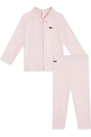 Lacoste Logo appliqu?? shirt and trousers set