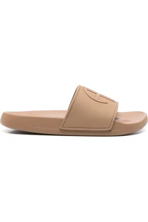 ANINE BING Logo-embossed slides