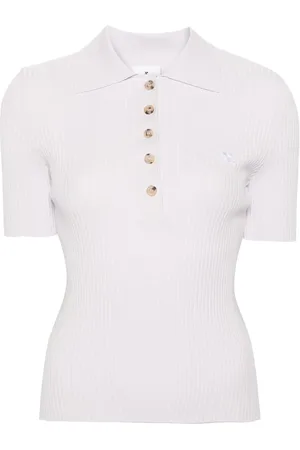 Courrèges Iconic rib-knit polo shirt