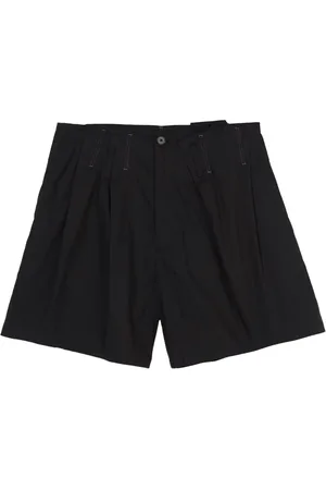 B+AB Pleated cotton-blend shorts