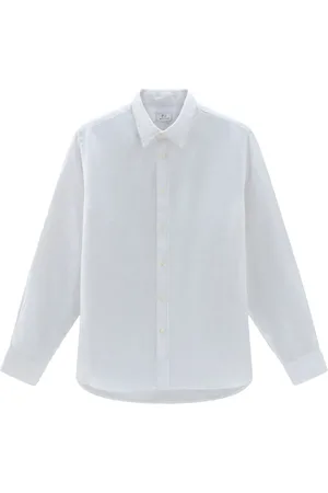 Woolrich Point-collar linen shirt