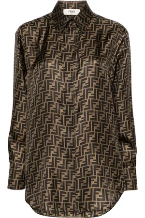 Fendi FF-logo print silk shirt