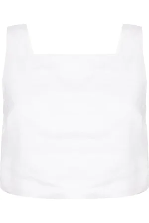 Reformation Saige linen crop top