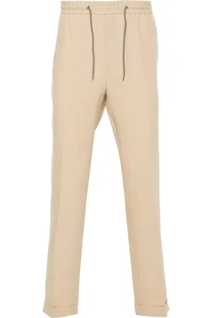 Paul Smith Drawstring-fastening linen trousers