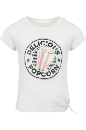 Lapin House Popcorn-print bow-detail T-shirt