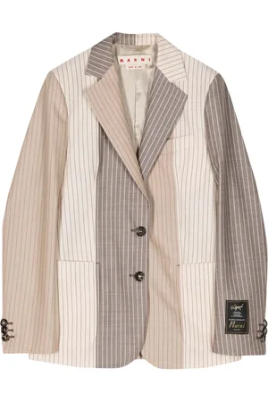 Marni Colour-block pinstripe blazer