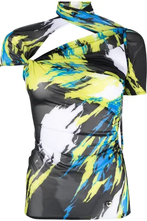 COPERNI Semi-sheer graphic-print dress