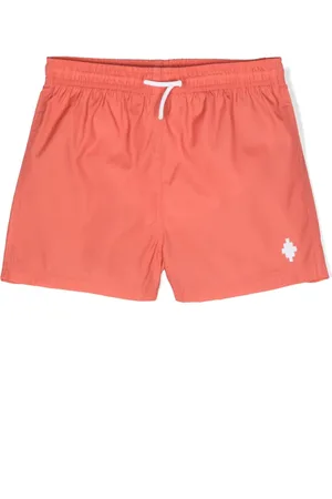 MARCELO BURLON Logo-embossed swim shorts