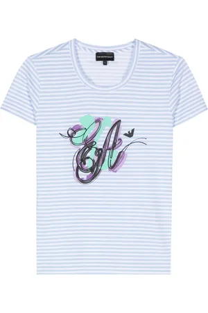 Emporio Armani Logo-print striped T-shirt
