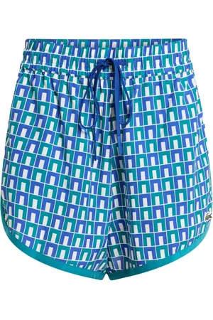 Lacoste Logo-embroidered geometric-print shorts