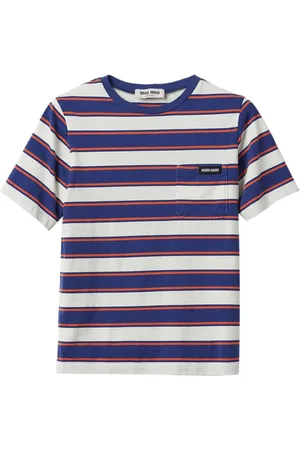 Miu Miu Striped cotton T-shirt