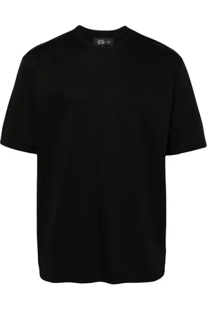 MAN ON THE BOON. Glossy crew-neck cotton T-shirt