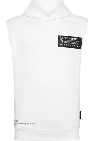 Philipp Plein Logo print sleeveless hoodie