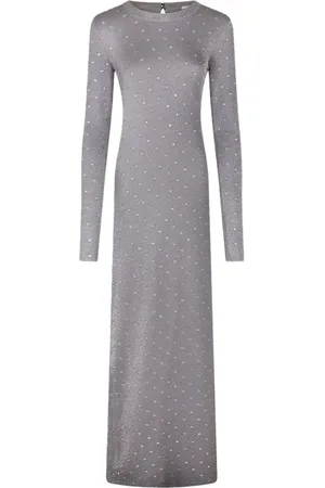 Paco rabanne Rhinestone-embellished open-back maxi dress