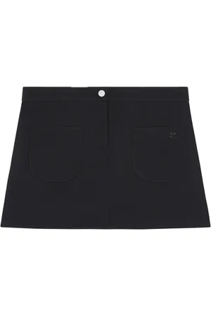 Courrèges Logo-appliqu?? twill mini skirt