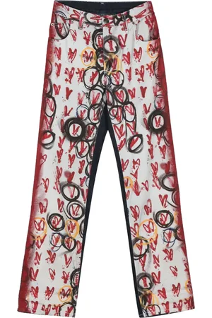 Charles Jeffrey Loverboy Exclusive Painted Art cotton jeans