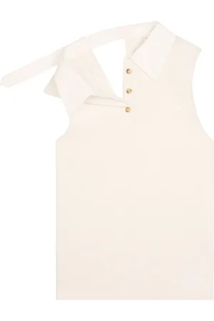 Courrèges Logo-appliqu?? polo top