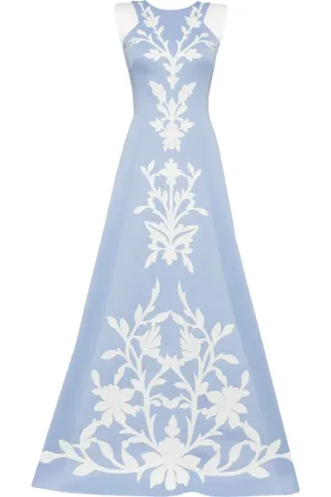 Saiid Kobeisy Floral-embroidered neoprene gown