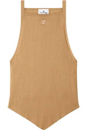 Courrèges Pointy rib-knit tank top