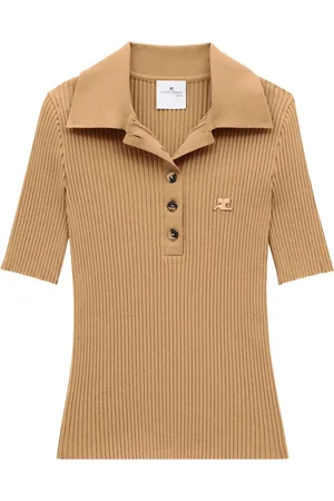 Courrèges Iconic rib-knit polo shirt