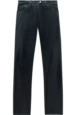 Courrèges Five-pocket vinyl straight trousers