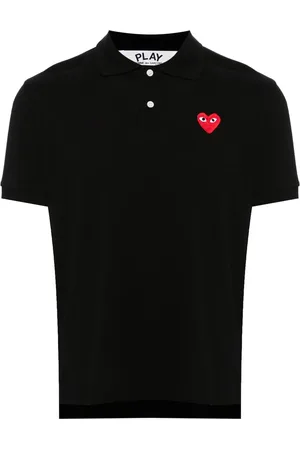 Comme des Garçons Heart-patch piqu?? polo shirt