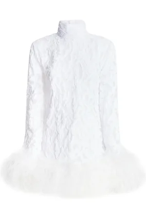 ‎Taller Marmo‎ Gina Gina Gina feather-trim minidress