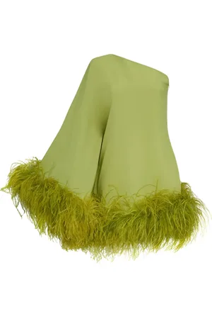 ‎Taller Marmo‎ Piccolo Ubud feather-trim minidress