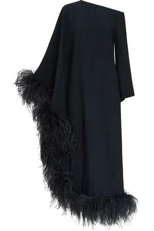 ‎Taller Marmo‎ Ubud Extravaganza feather-trim maxi dress