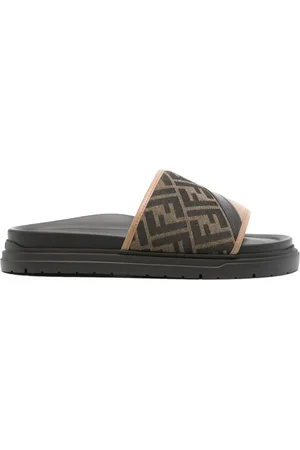 Fendi Diagonal padded slides
