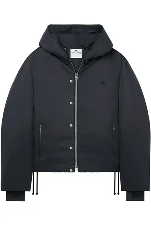 Courrèges Logo-appliqu?? hooded puffer jacket
